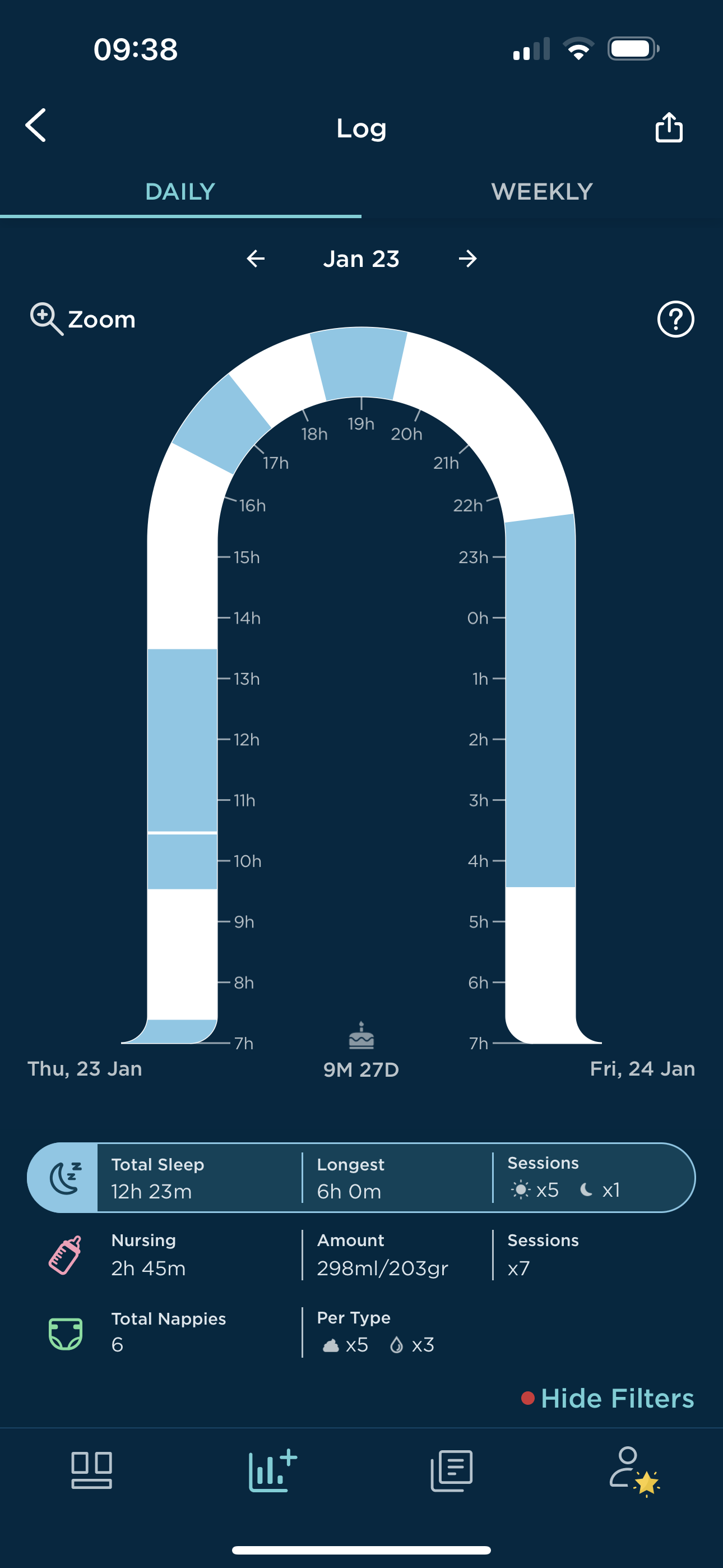 How does the Happiest Baby App track my baby's sleep? Sleep Log.PNG