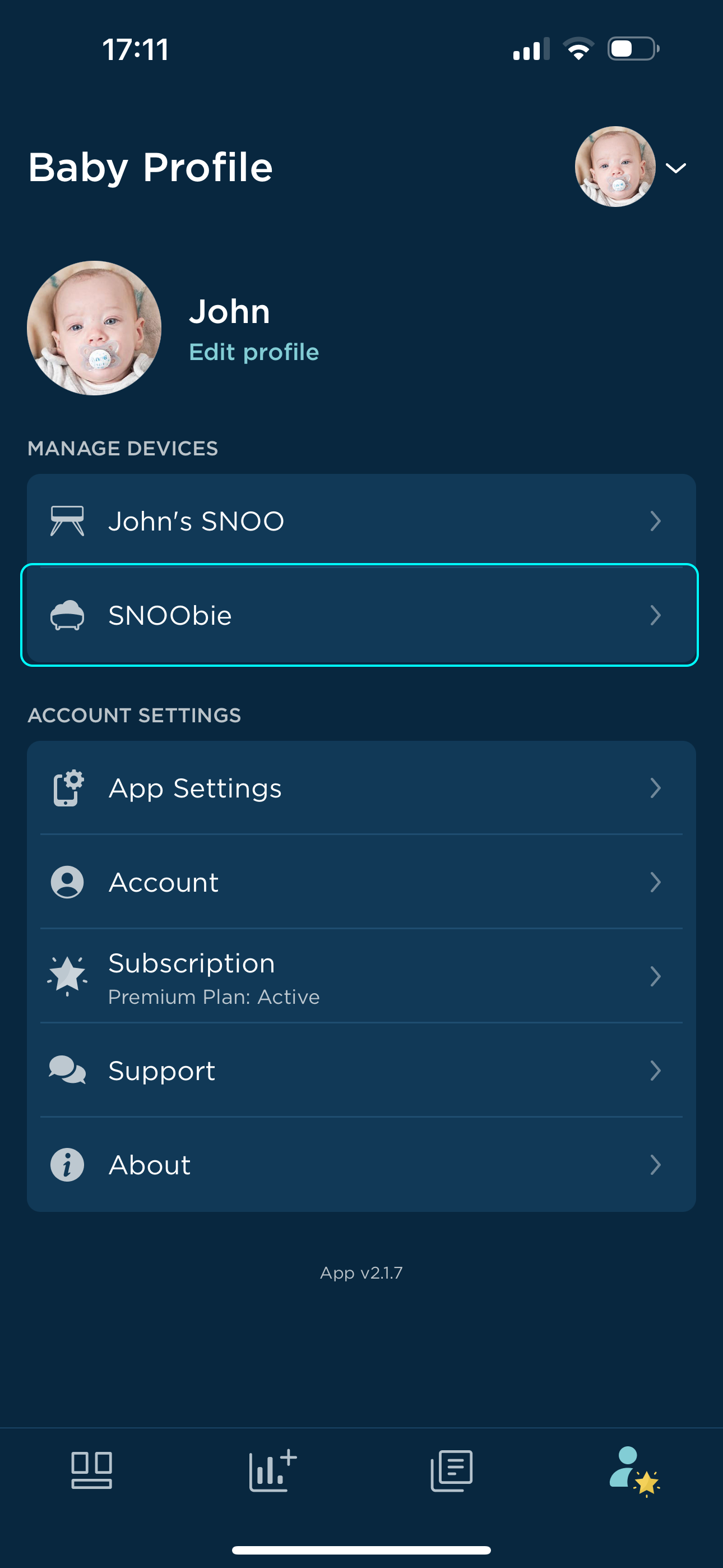 Why does SNOObie’s volume automatically lower when taken off the charging dock? SNOObie Settings.PNG
