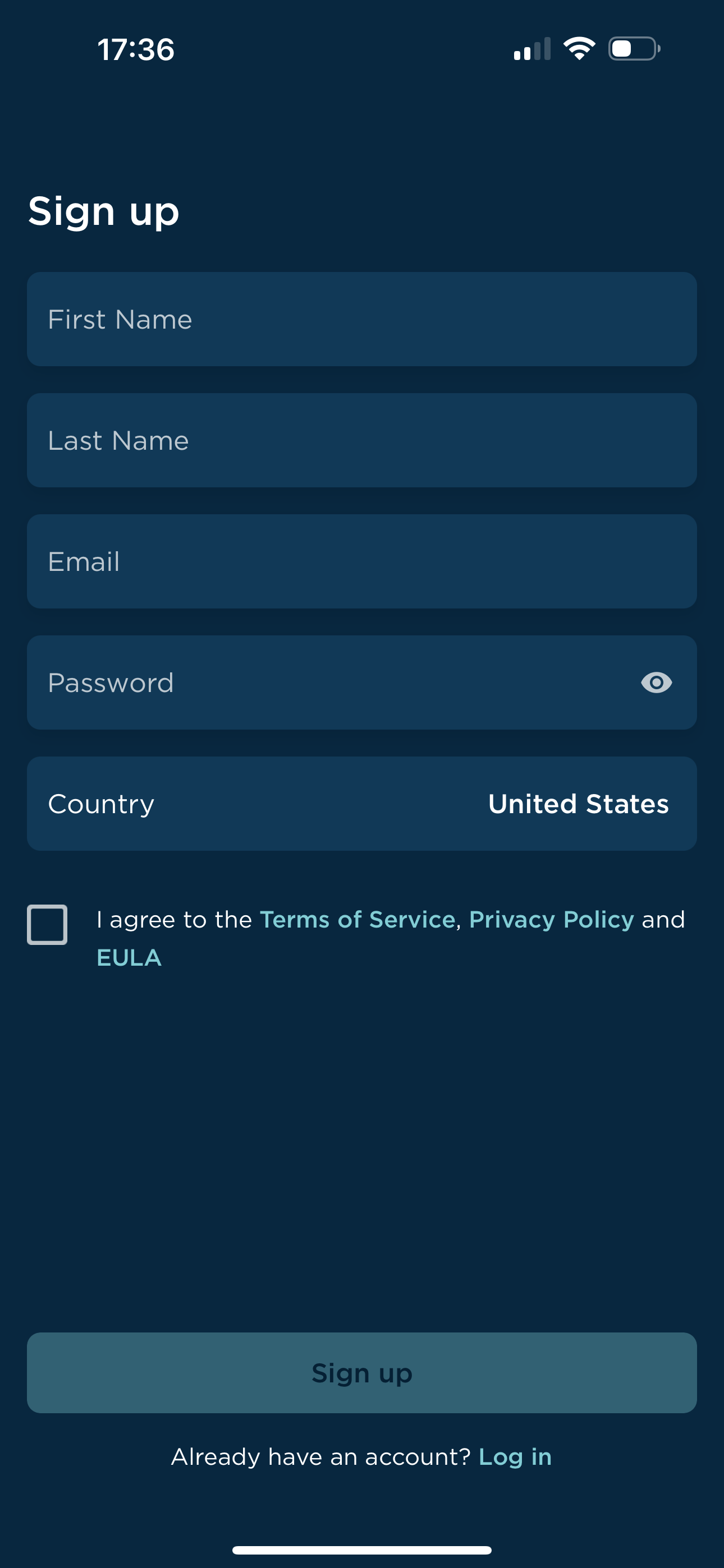 How do I set up my account and baby’s profile in the Happiest Baby App? Sign Up .PNG